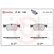 BREMBO Brake pad set P 61 116 - Brake Pads