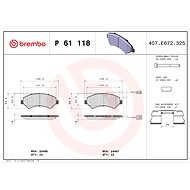 BREMBO Brake pad set P 61 118 - Brake Pads