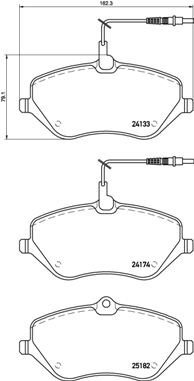 BREMBO Brake pad set P 61 119 - Brake Pads