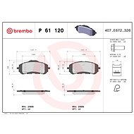 BREMBO Brake pad set P 61 120 - Brake Pads