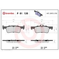 BREMBO Brake pad set P 61 126 - Brake Pads