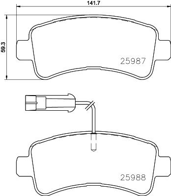 BREMBO Brake pad set P 61 130 - Brake Pads