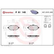 BREMBO Brake pads P 61 140 - Brake Pads