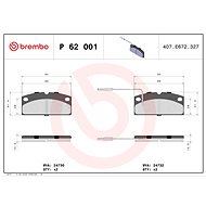 BREMBO Brake pad set P 62 001 - Brake Pads
