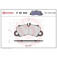 BREMBO Brake pad set P 65 043 - Brake Pads