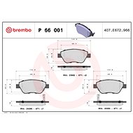BREMBO Brake pad set P 66 001 - Brake Pads