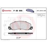 BREMBO Brake pad set P 68 006 - Brake Pads