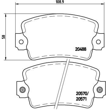 BREMBO Brake pad set P 68 007 - Brake Pads