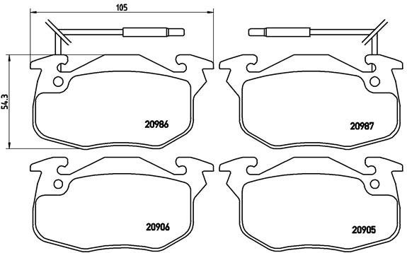 BREMBO Brake pad set P 68 010 - Brake Pads
