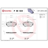 BREMBO Brake pad set P 68 023 - Brake Pads