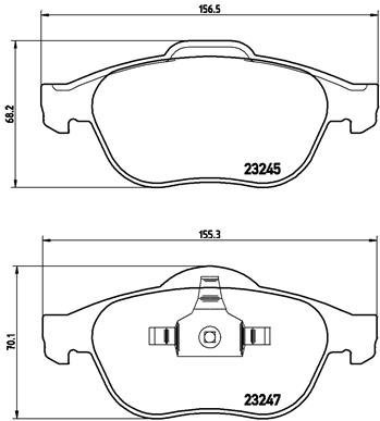 BREMBO Brake pad set P 68 030 - Brake Pads