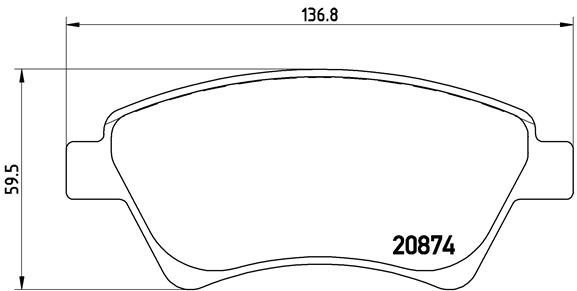 BREMBO Brake pad set P 68 034 - Brake Pads