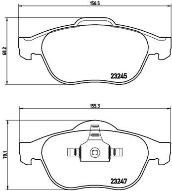 BREMBO Brake pad set P 68 040 - Brake Pads