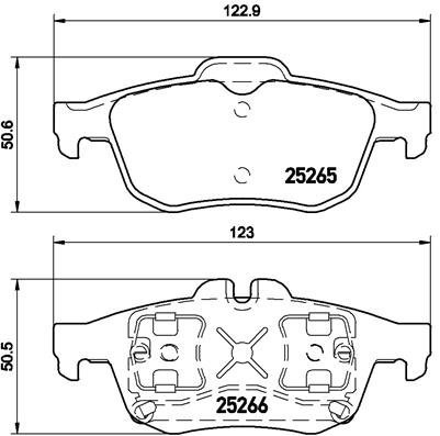 BREMBO Brake pad set P 68 057 - Brake Pads