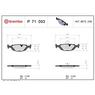 BREMBO Brake pad set P 71 003 - Brake Pads