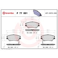 BREMBO Brake pad set P 77 001 - Brake Pads