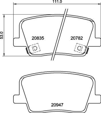BREMBO Brake pad set P 77 003 - Brake Pads