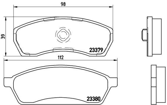 BREMBO Brake pad set P 78 008 - Brake Pads