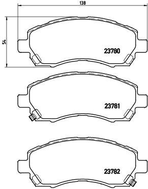 BREMBO Brake pad set P 78 009 - Brake Pads