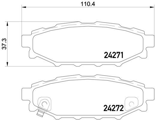 BREMBO Brake pad set P 78 020 - Brake Pads