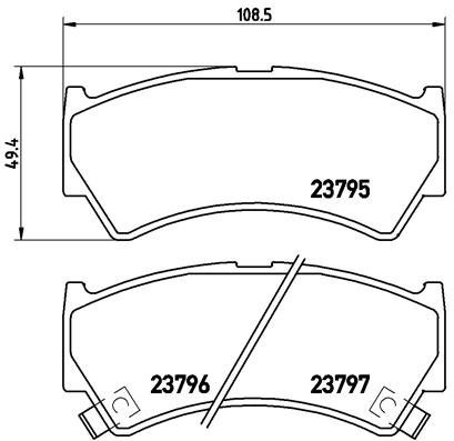 BREMBO Brake pad set P 79 013 - Brake Pads