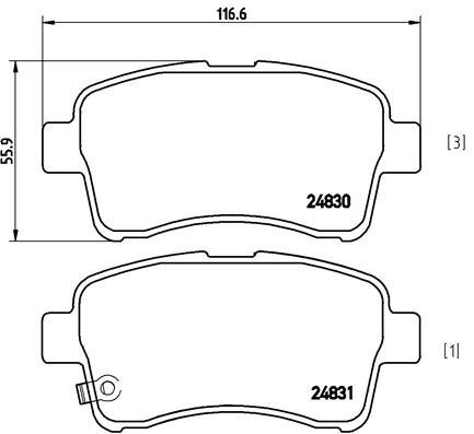 BREMBO Brake pad set P 79 021 - Brake Pads