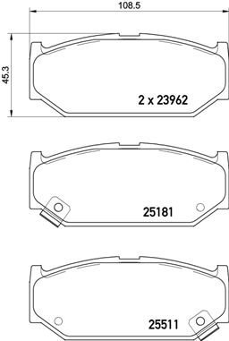 BREMBO Brake pad set P 79 031 - Brake Pads