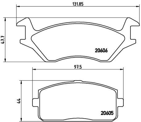 BREMBO Brake pad set P 83 004 - Brake Pads