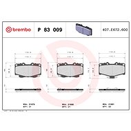 BREMBO Brake pad set P 83 009 - Brake Pads