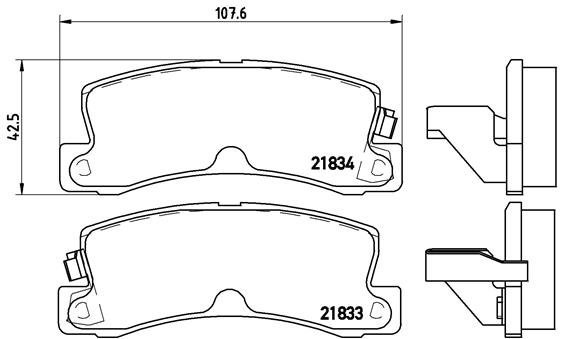 BREMBO Brake pad set P 83 015 - Brake Pads