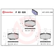 BREMBO Brake pad set P 83 026 - Brake Pads