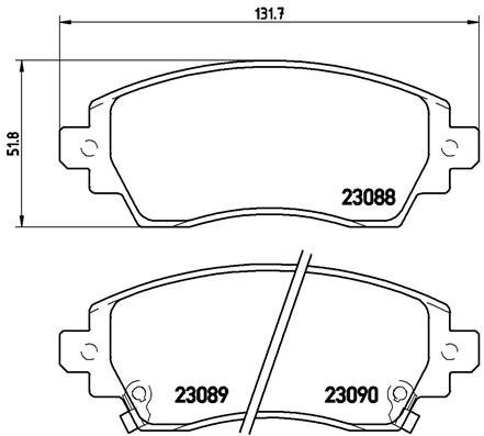 BREMBO Brake pad set P 83 042 - Brake Pads