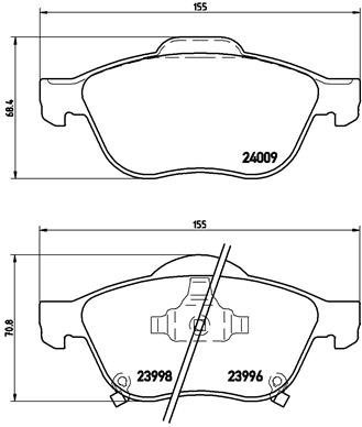BREMBO Brake pad set P 83 043 - Brake Pads