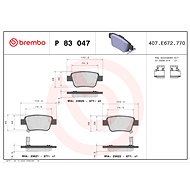 BREMBO Brake pad set P 83 047 - Brake Pads
