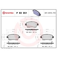 BREMBO Brake pad set P 83 051 - Brake Pads