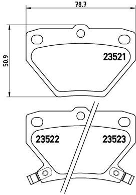 BREMBO Brake pad set P 83 052 - Brake Pads