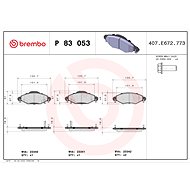 BREMBO Brake pad set P 83 053 - Brake Pads