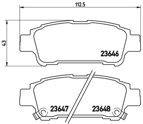 BREMBO Brake pad set P 83 056 - Brake Pads