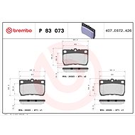 BREMBO Brake pad set P 83 073 - Brake Pads