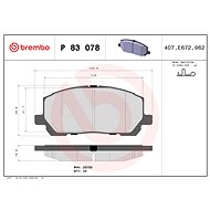 BREMBO Brake pad set P 83 078 - Brake Pads