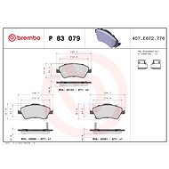 BREMBO Brake pad set P 83 079 - Brake Pads