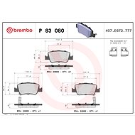BREMBO Brake pad set P 83 080 - Brake Pads