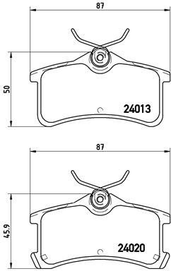 BREMBO Brake pad set P 83 084 - Brake Pads