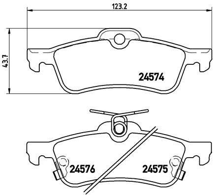 BREMBO Brake pad set P 83 087 - Brake Pads