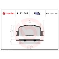 BREMBO Brake pad set P 83 088 - Brake Pads