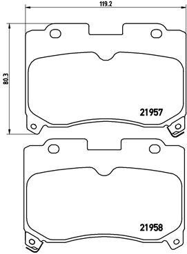 BREMBO Brake pad set P 83 090 - Brake Pads