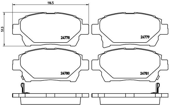 BREMBO Brake pad set P 83 097 - Brake Pads
