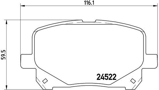 BREMBO Brake pad set P 83 100 - Brake Pads