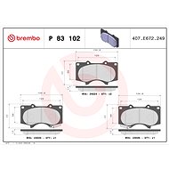 BREMBO Brake pads P 83 102X - Brake Pads