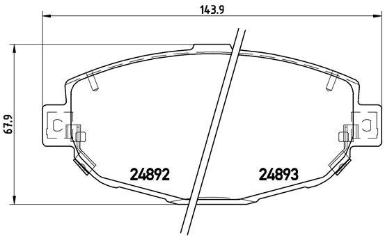 BREMBO Brake pad set P 83 104 - Brake Pads